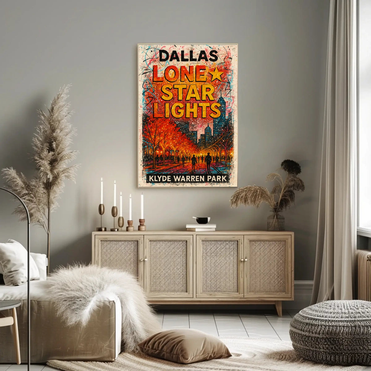 Dallas Lone Star Lights Poster