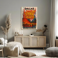 Dallas Lone Star Lights Poster