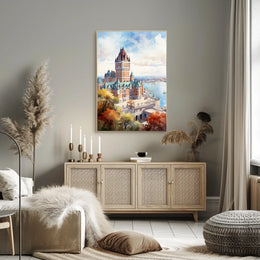 Grand Castle Coastal Landmark Historic Travel Poster