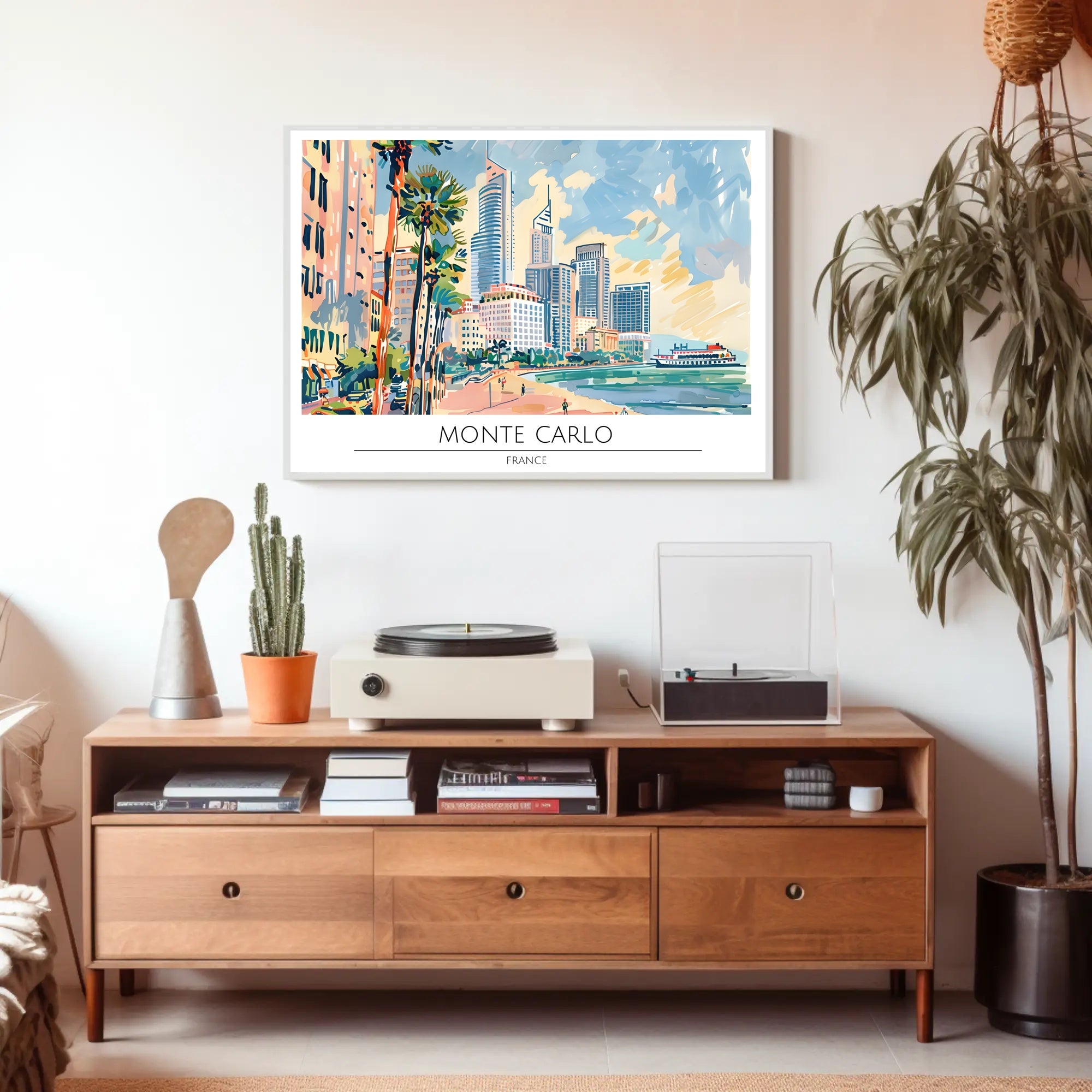 Monte Carlo Cityscape Poster PosterGoat