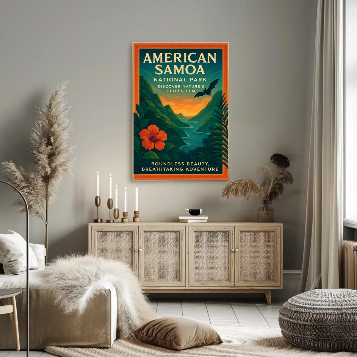 American Samoa Adventure Scenic National Park Poster
