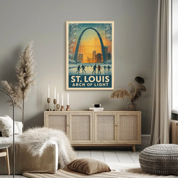 St. Louis Arch Of Light Poster