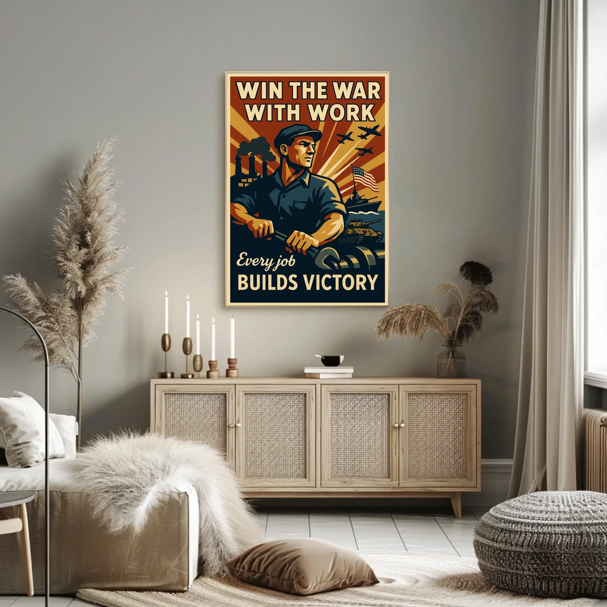 Win the War with Work Poster