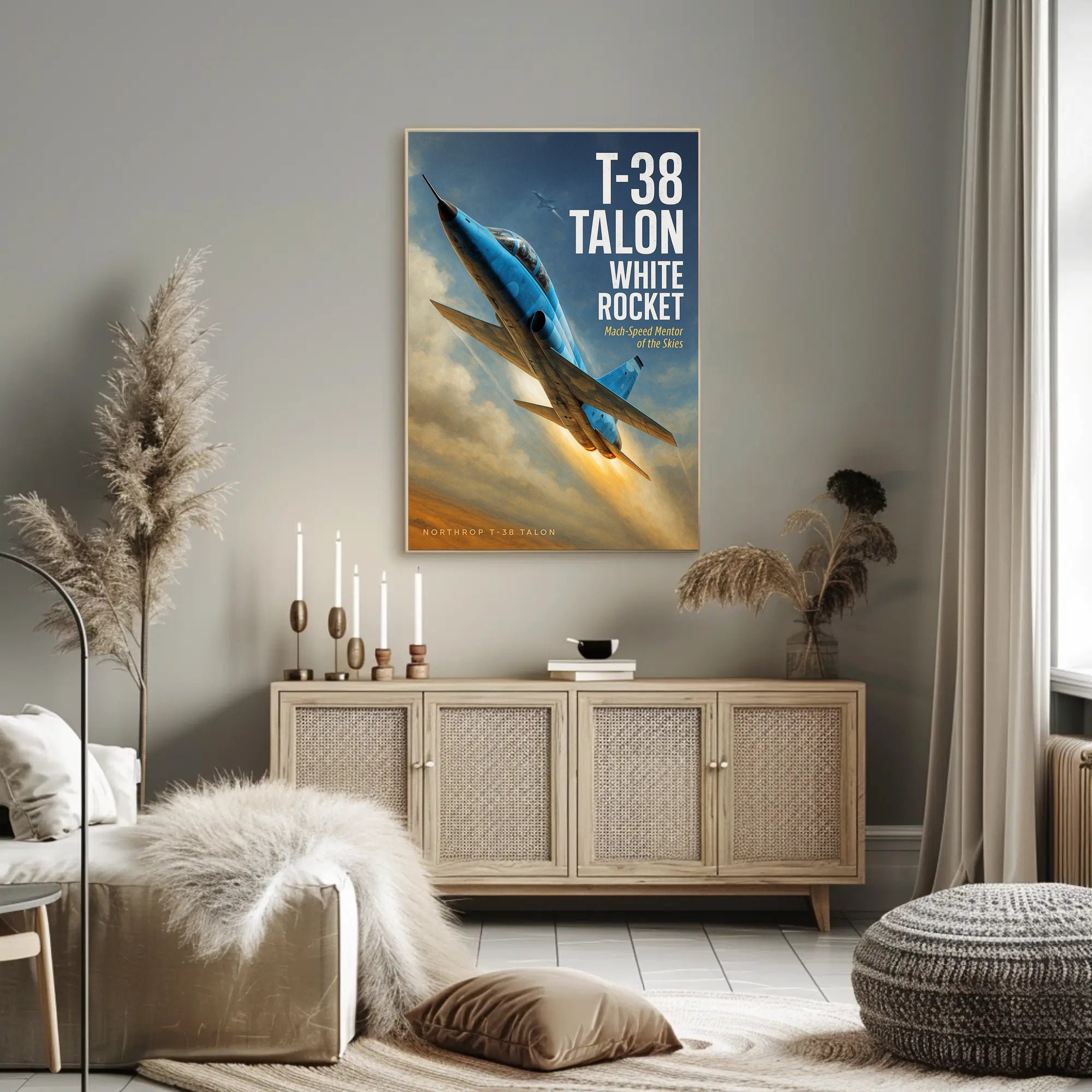 Northrop T-38 Talon White Rocket Poster PosterGoat