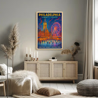 Philadelphia Liberty Lights Poster