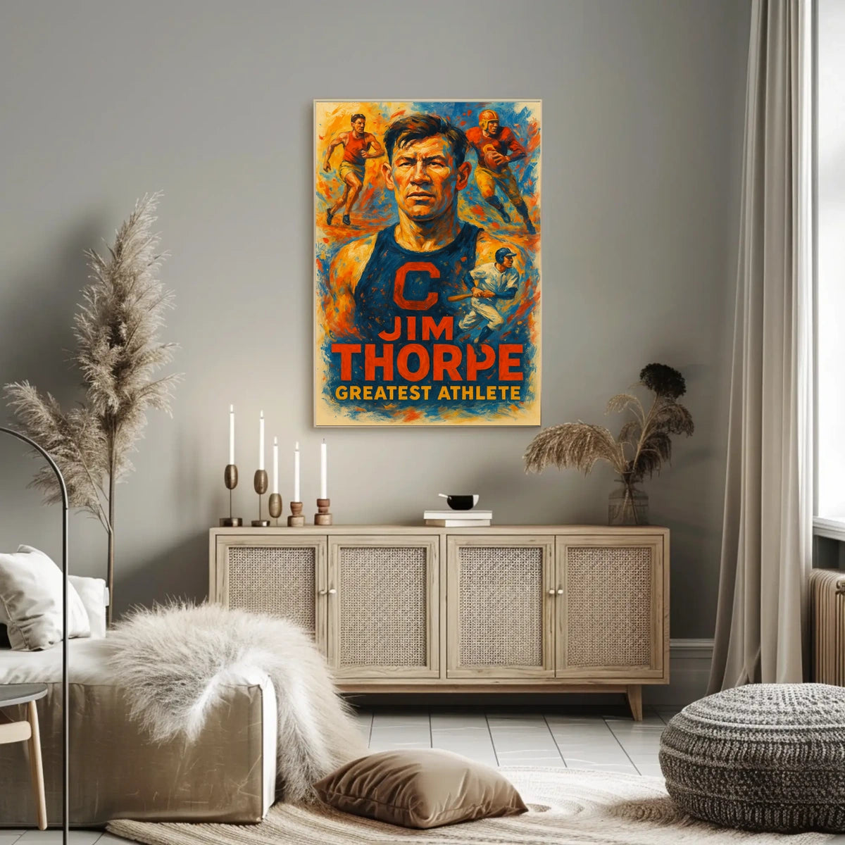 Jim Thorpe Legendary Athlete Poster