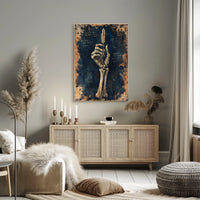 Skeletal Hand with Feather Artistic, Pop Culture Poster