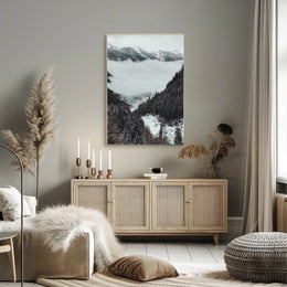 Breathtaking Winter Landscape Photorealistic National Park Poster