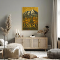 Boulder Rocky Mountain Sparkle Poster