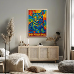 Egyptian Mau Mosaic Art Poster