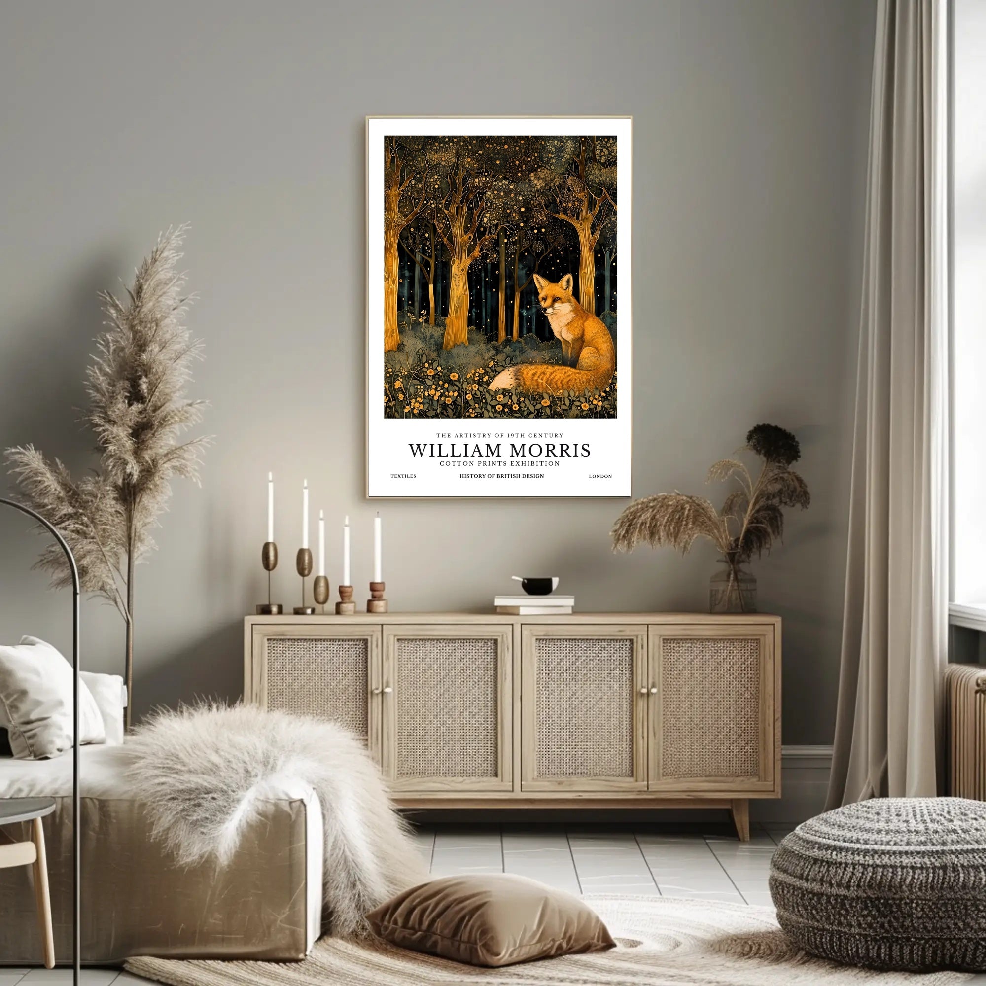 William Morris Exhibition Poster: Arts and Crafts Movement