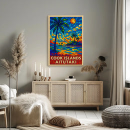 Cook Islands Aitutaki Paradise Poster