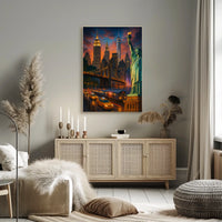 City of Dreams New York Skyline Poster