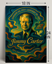 Jimmy Carter 39th President Wall Art Print PosterGoat