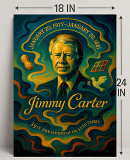 Jimmy Carter 39th President Wall Art Print PosterGoat
