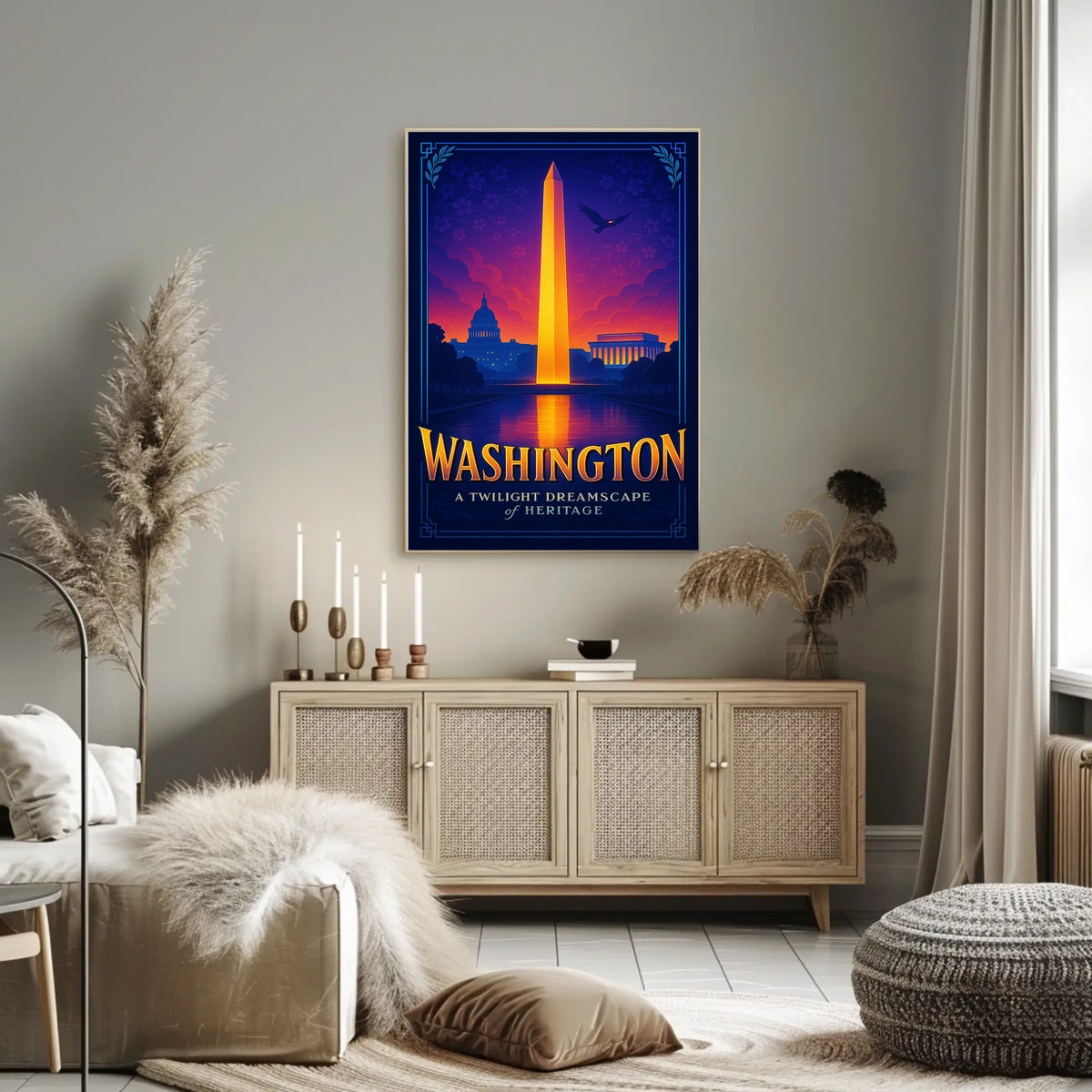 Washington A Twilight Dreamscape Poster