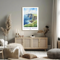 Cliffs of Moher Travel Poster for Tranquil Irish Escape PosterGoat