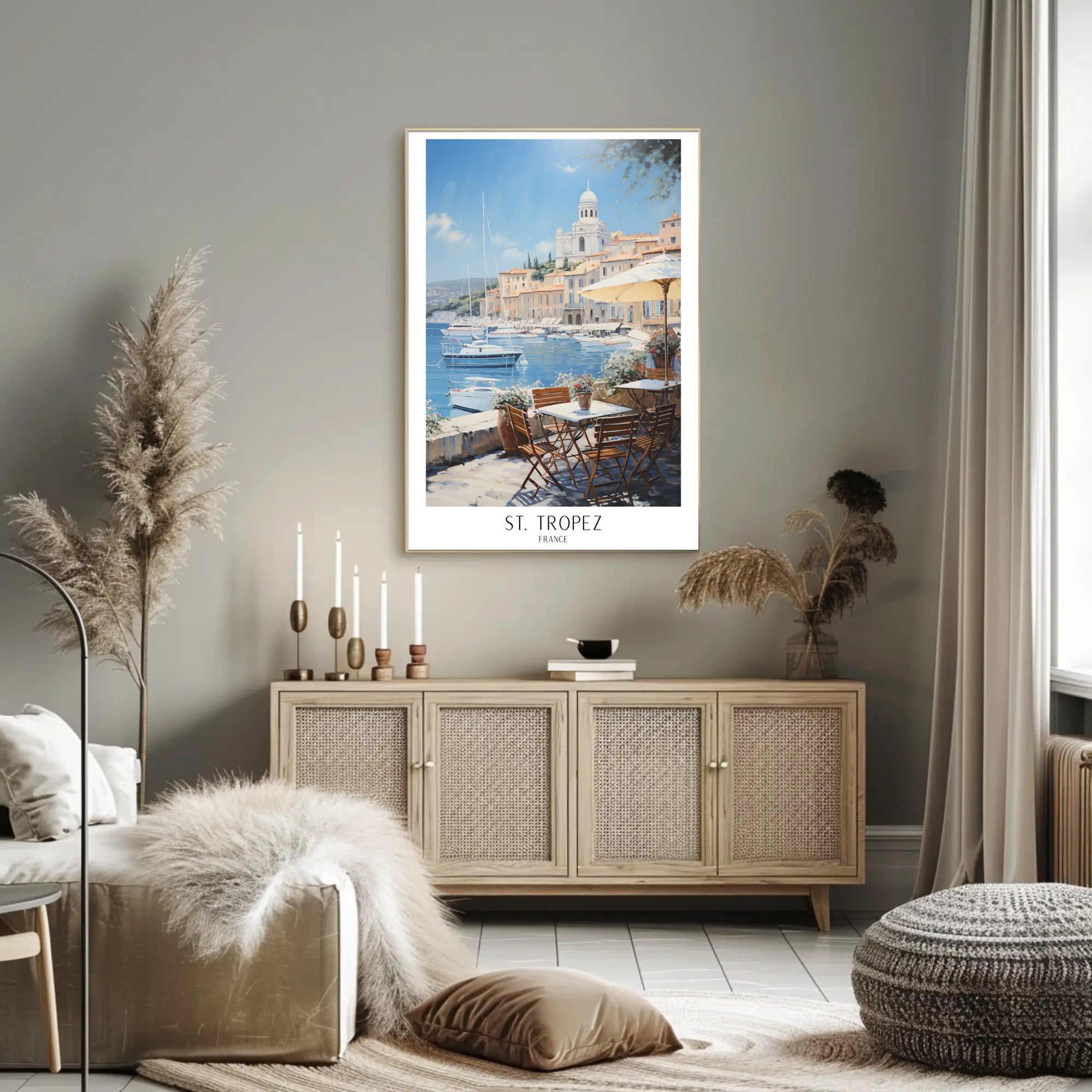 Serene St. Tropez Poster PosterGoat