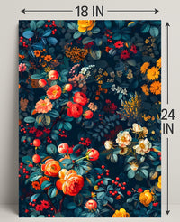 Vibrant Botanical Illustration Art Print: Abstract or Artistic Poster