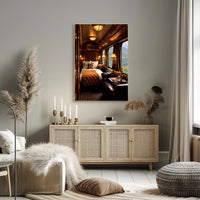 Luxurious Train Cabin Retreat Poster