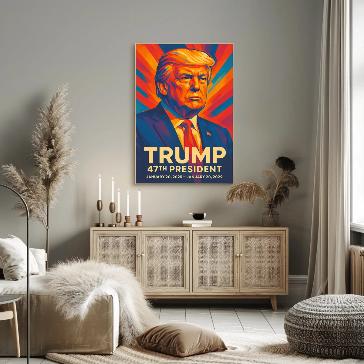 Trump 47th President Scenic Real World Landscape Art Style Decor Lovers Wanderlust Poster
