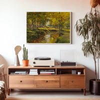 Serene Woodland Stream Poster
