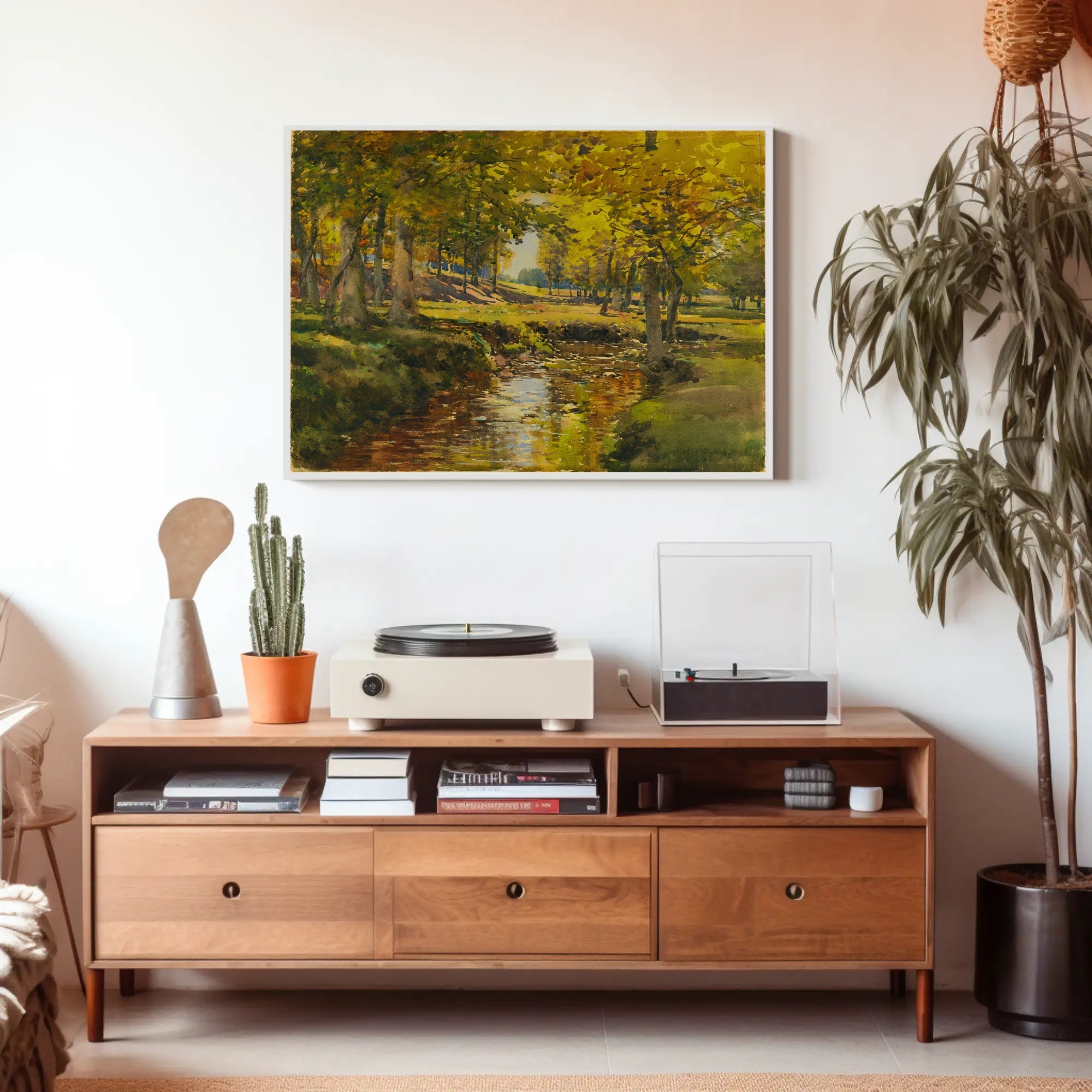 Serene Woodland Stream Poster