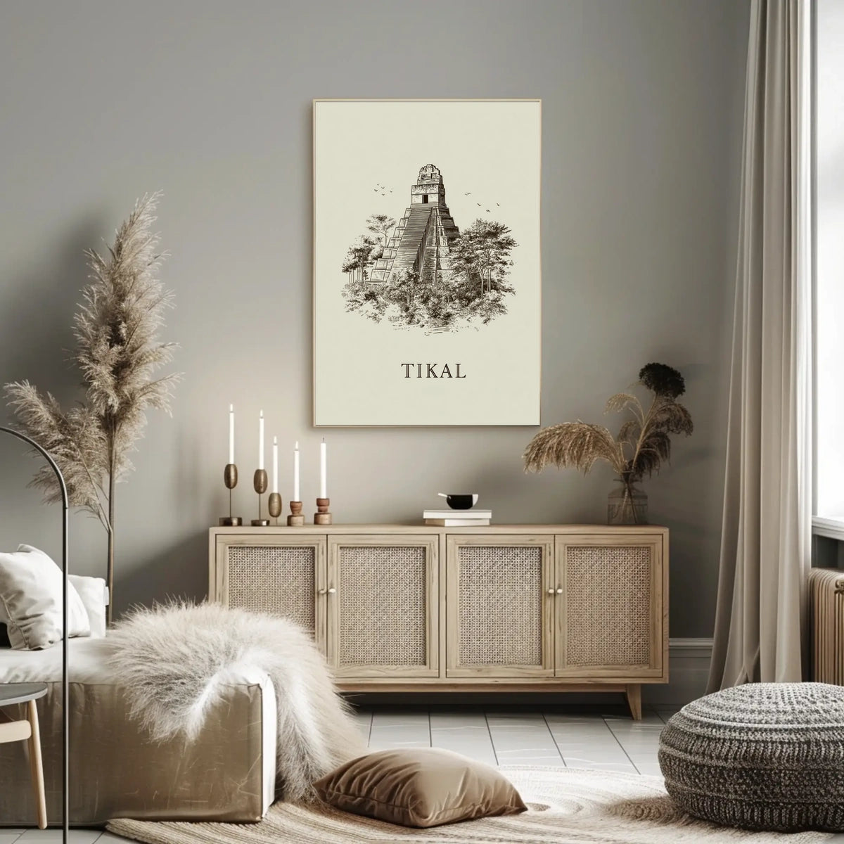 Tikal Ancient Mayan City Poster