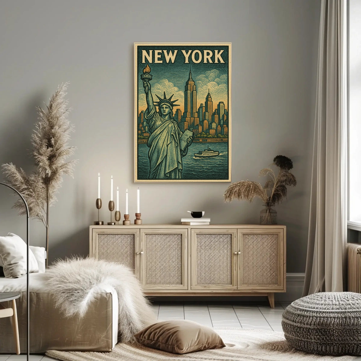 New York City Iconic Landmarks Poster