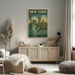 New York City Iconic Landmarks Poster