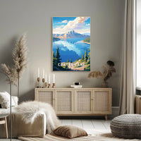 Crater Lake Scenic Tranquility National Park Poster