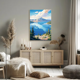 Crater Lake Scenic Tranquility National Park Poster