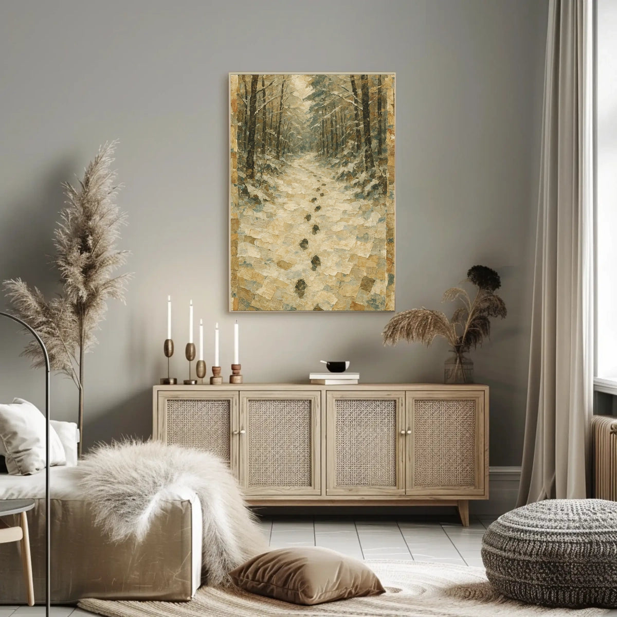 Winter Forest Path Poster