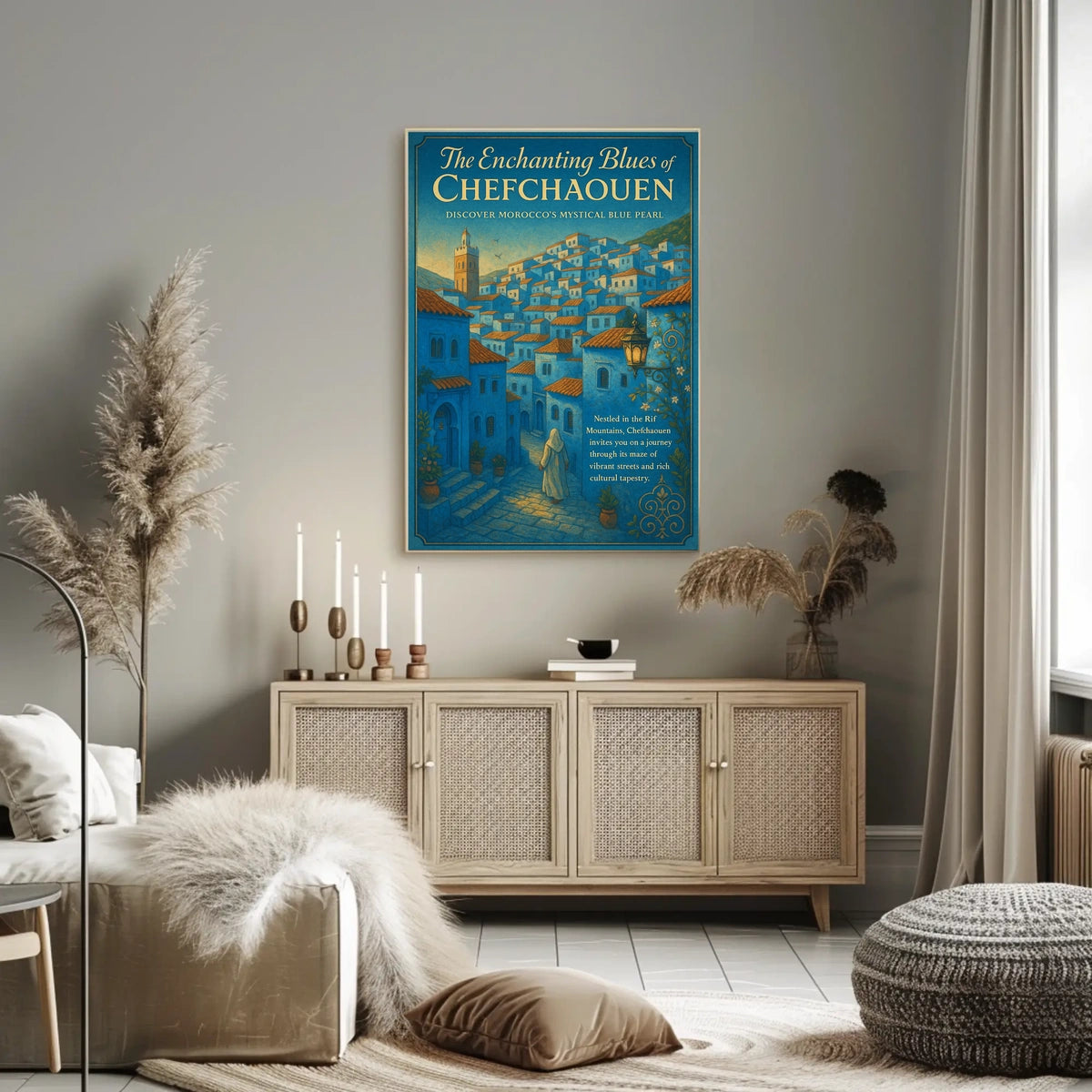The Enchanting Blues of Chefchaouen Poster