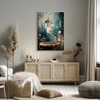 Enchanted Leap Poster Vintage Ballerina Wall Art