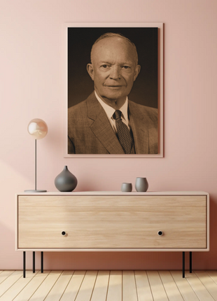 Dwight Eisenhower 34th President Sepia Photo