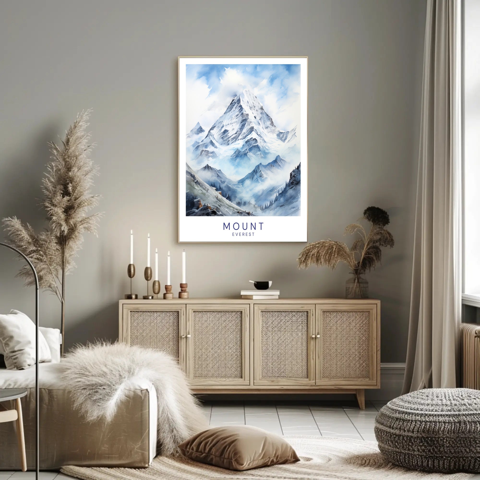 Mount Everest Adventure Art Travel Poster PosterGoat