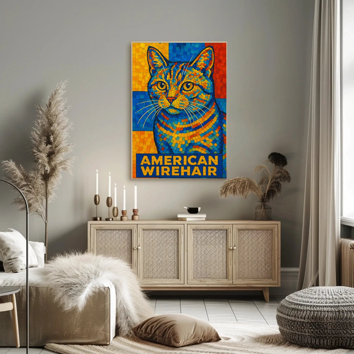American Wirehair Mosaic Poster