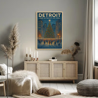 Detroit Light In The City Of Steel Poster