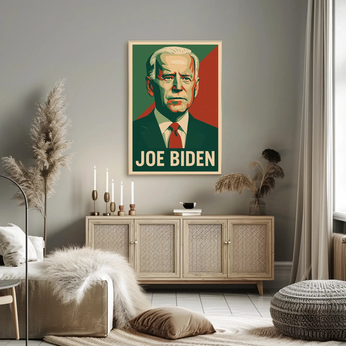Joe Biden Patriotic Political Leadership Retro Style Poster