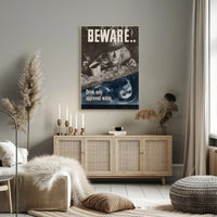 Beware Drink Only Approved Water WWII Poster PosterGoat