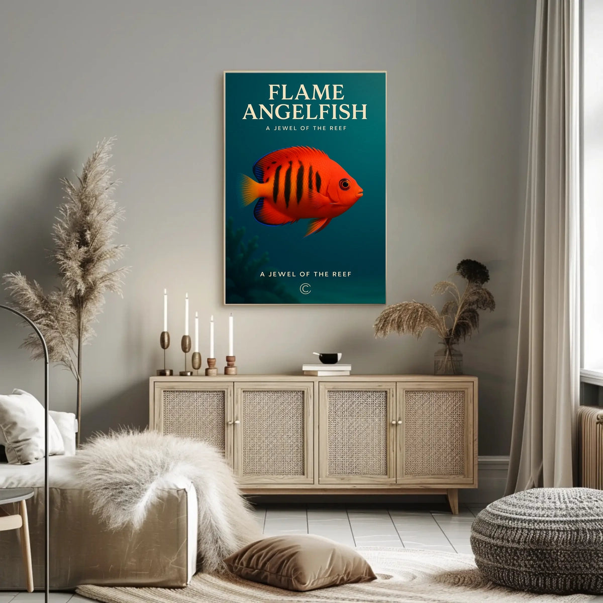 Flame Angelfish A Jewel Of The Reef Poster