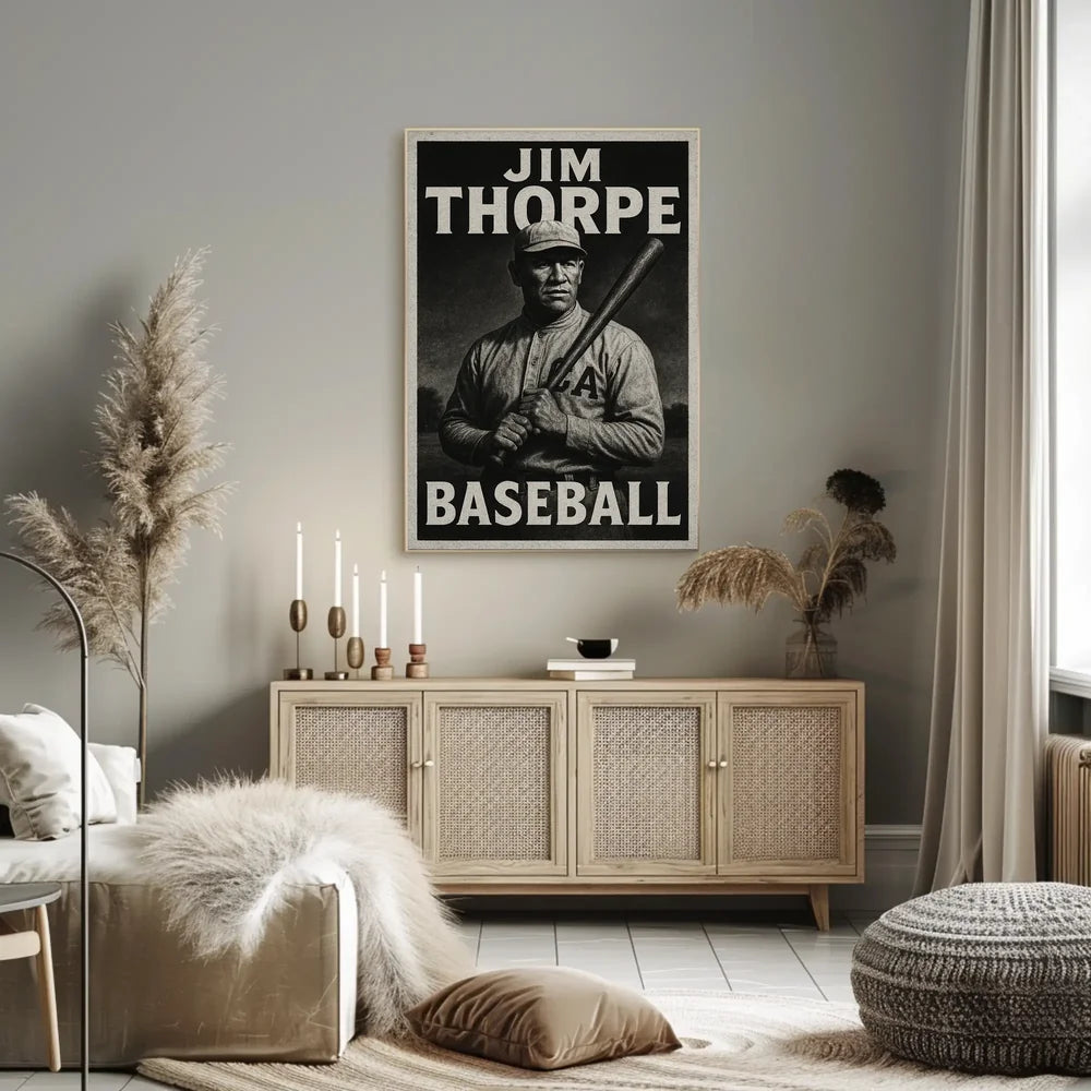Abstract Baseball Celebration Art Poster