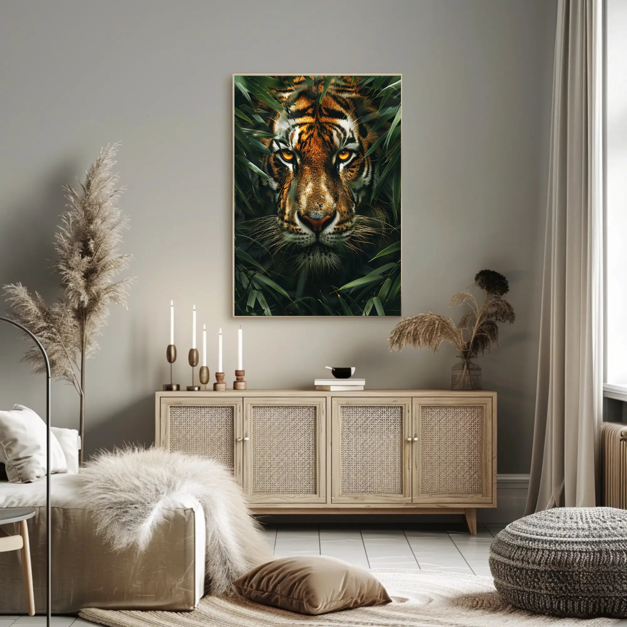 The Watchful Tiger Wall Art Poster Print for Home Decor PosterGoat