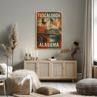 Tuscaloosa Scenic Vintage Cityscape Souvenir Poster