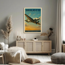Douglas C-33 Vintage Aviation Poster Print
