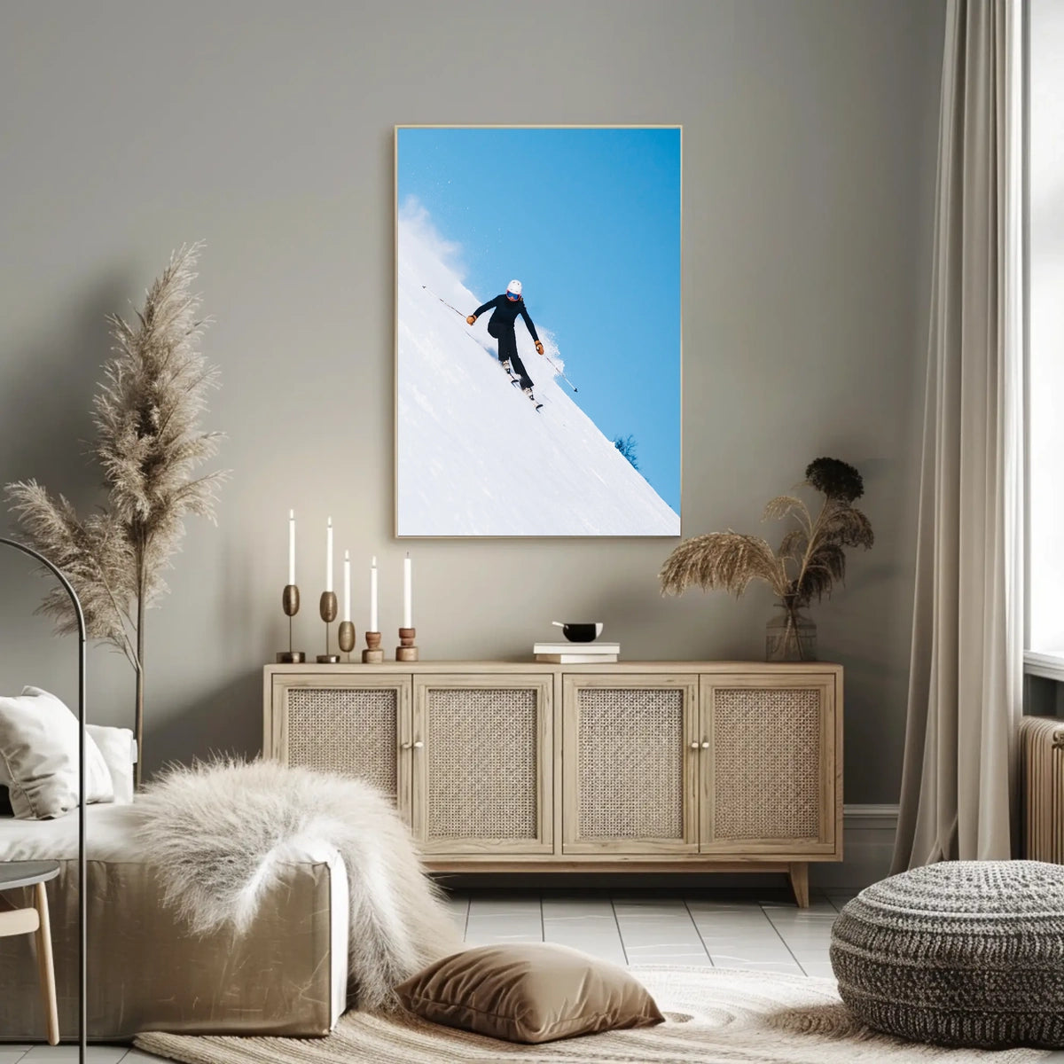 Skiing Adventure Poster