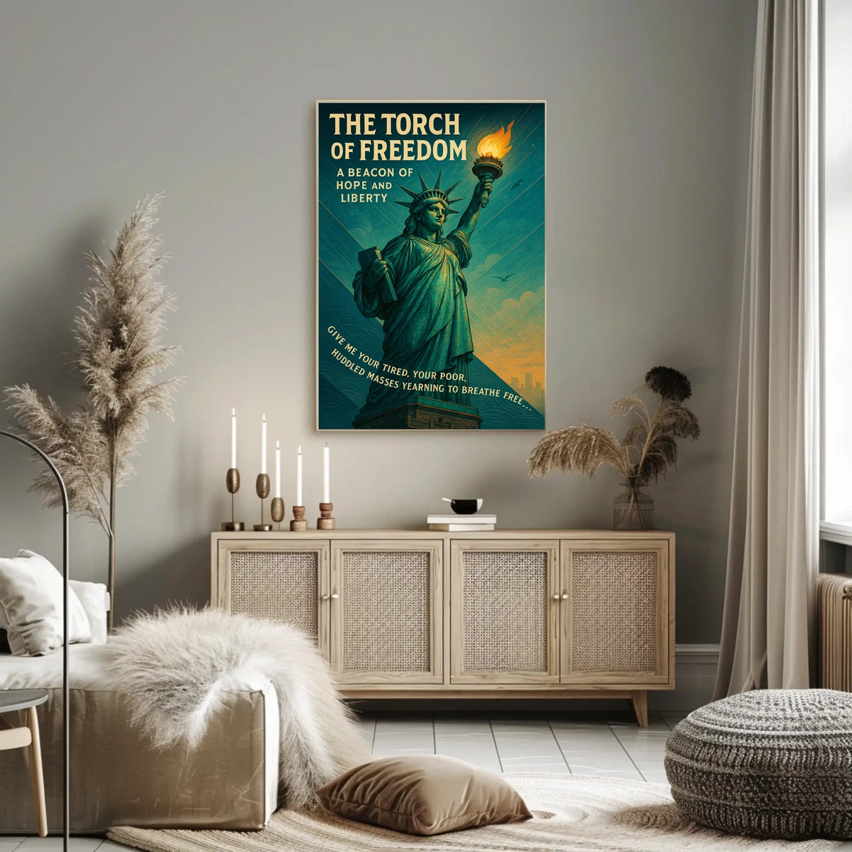 Statue of Liberty Vintage Patriotic Poster