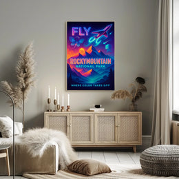 Fly to Rocky Mountain National Park Poster