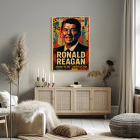 Ronald Reagan 40th President of the United States Street Art Mashup Poster